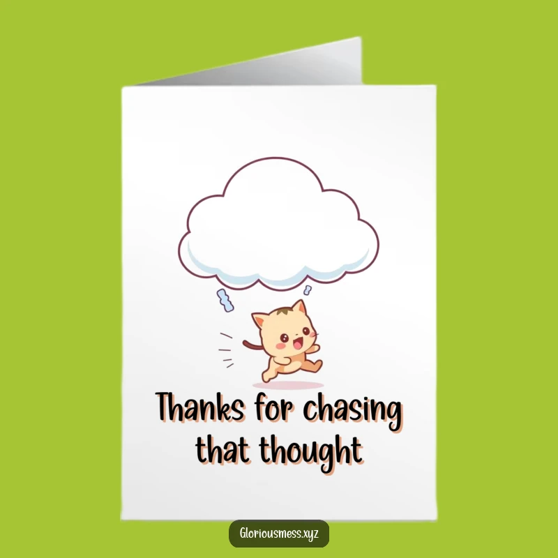 Free Printable Thank You Card: Frantic Cloud Pursuit - Funny Downloadable Gift