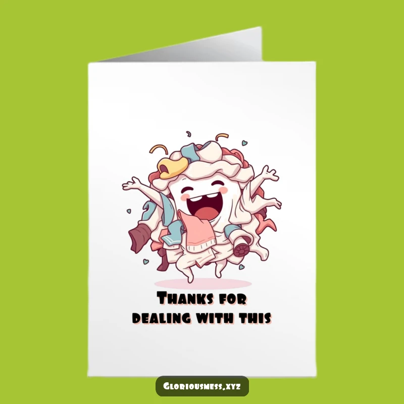 Free Printable Laundry Thank You Card - Funny Chaotic Appreciation Downloadable