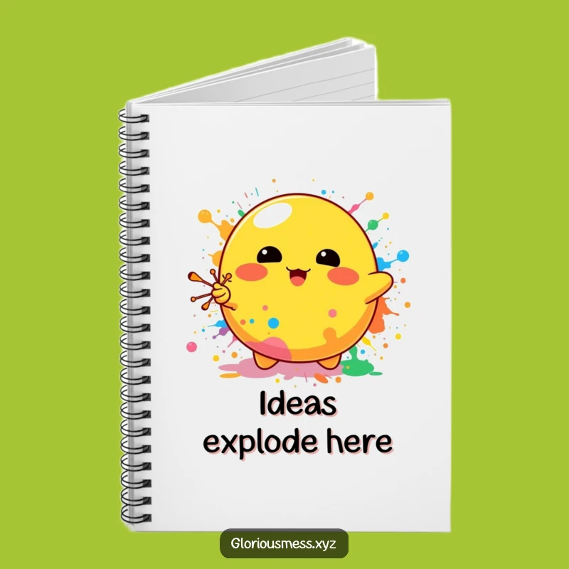 Funny Blob Paint Splatter Notebook: Creative Art Character Journal - Great Funny Gift!