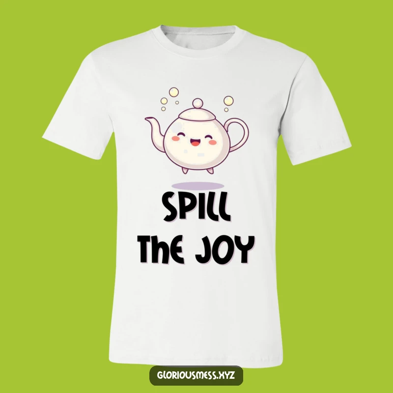 Funny Dancing Teapot T-Shirt: Bubble Character Tee - Playful Funny Gift!