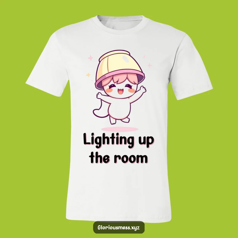 Funny Party Mode Activated T-Shirt: Lampshade Dancer Character - Hilarious Tee!