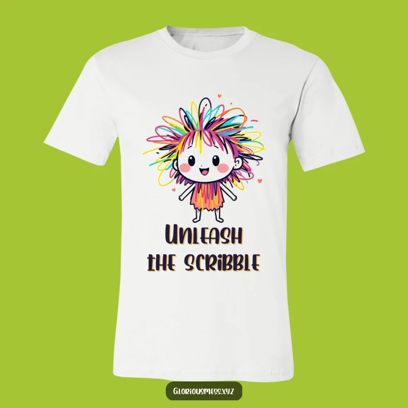 Funny Scribble Burst T-Shirt: Energetic Colorful Art, Amazing Humorous Gift