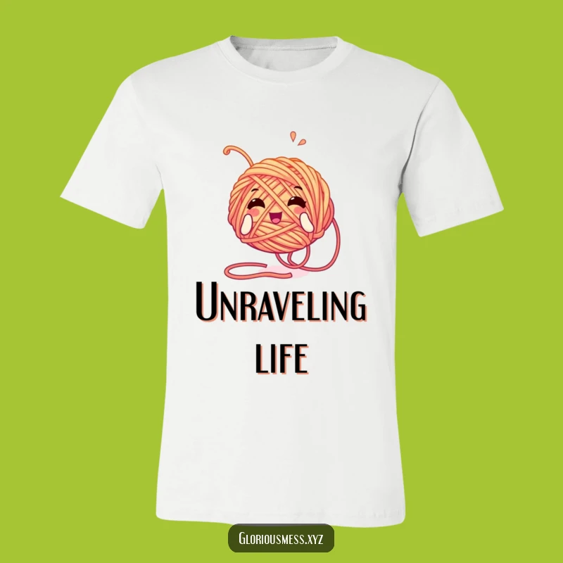 Funny Yarn Ball T-Shirt: Unraveling Character Tee - Crafty Funny Gift!