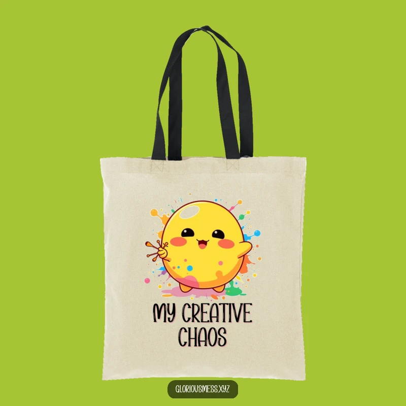 Funny Blob Paint Splatter Tote Bag: Carry Your Colors - Perfect Funny Gift!