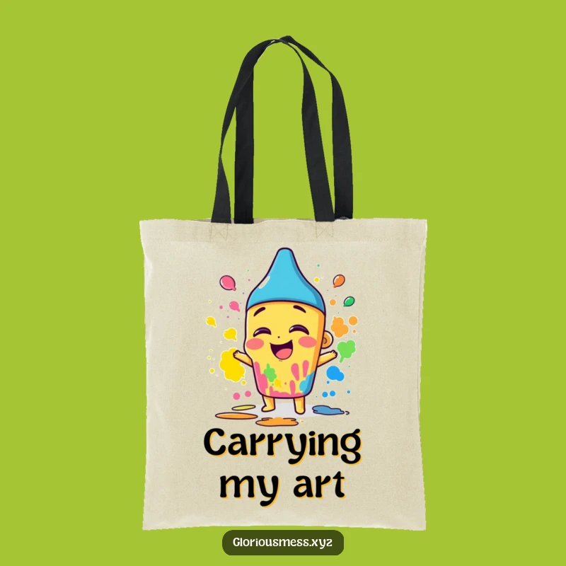 Funny Crayon Art Tote Bag - Carry Your Colors Gift